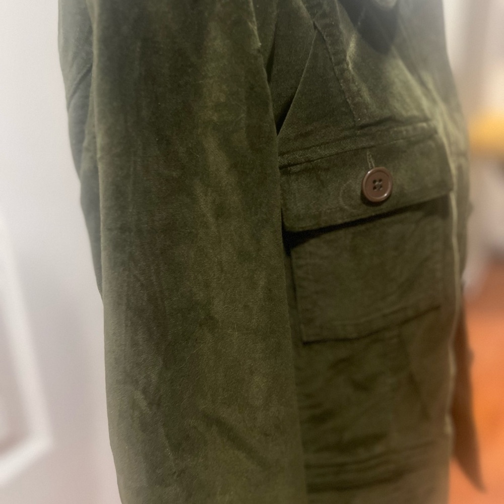 Talbots Olive Green Button-Down Blazer Jacket - W… - image 4